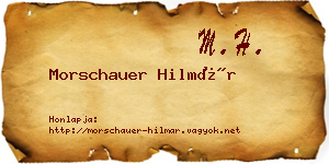 Morschauer Hilmár névjegykártya